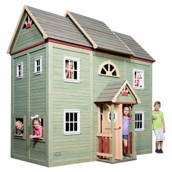 Casuta de joaca uriasa cu doua nivele din lemn de cedru Victorian Mansion Casuta de joaca uriasa cu doua nivele din lemn de cedru Victorian Mansion